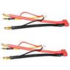 LINSYRC 2-Pack Connettore Femmina Spina T Dean a Connettore Bullet Spina a Banana 4.0MM 4MM con Cavo di Bilanciamento 2S JST-XH
