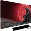 MPLRC PLAYMAT, Tappetino da gioco MTG, con custodia nera, dimensioni 60 x 35 cm, con zone, bordi cuciti, tappetino per carte collezionabili, mouse pad in gomma liscia TCG (Senza Zone, 7)