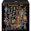 Newcombie Starter set di 29 miniature Wildspire del gioco da tavolo fantasy di DND, non dipinte, personaggi non giocanti, statuette da dipingere, accessori per DND e Pathfinder, motivo cittadini comuni