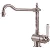 Grünblatt, rubinetto monocomando da cucina a bassa pressione, acciaio inox, effetto opaco