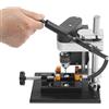 DOPBENT Mini trapano a colonna, potenza 250 W, regolabile in 7 livelli, corsa 50 mm, trapano elettrico a supporto per metallo, legno