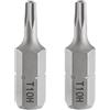 QUARKZMAN 2pz Punte Cacciavite Torx T10H 1/4 Esagonale 25mm/1 Lunghezza Testa Magnetica a 6 Punti in Acciaio S2 con Foro per Vite