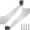Supertool Fermaporta a 90 gradi in acciaio inox con tappo in gomma tampone per porta a battente o porta a battente (sinistra + destra)