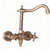 XSDSM Rubinetti Bagno Rubinetto A Parete Rubinetto Da 1/2 Pollice con Attacco Lavatrice Acqua Calda E Fredda Ottone Spazzolato,17 cm