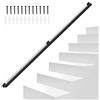 Eikuavons Corrimano per scale, ringhiera per scale, colore nero, corrimano da parete, scale, design tubolare quadrato, ringhiera per scale, interni ed esterni, per scale, parapetti, balcone ( 200cm )