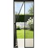 Sekey Zanzariera magnetica per porta di balcone, protezione dagli insetti, tenda per porta, zanzariera, 90 x 210 cm, nero