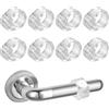 LEOUEANR Set da 8 pezzi di paracolpi per maniglie delle porte, protezione per pareti in PVC trasparente e fermaporta Paracolpi per maniglie delle porte per la protezione dagli urti