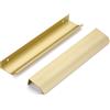 SYZOW 6 pezzi Maniglie Armadio Nascoste,Maniglie per Mobili da Cucina Maniglia del Cassetto,Oro,distanza foro dal centro 160mm