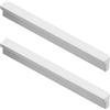 JIAOLUN123 Maniglia per cassetto lega di alluminio maniglie per ringhiere e sportelli forma a L Pomello per armadio maniglioni Tiretti a Corrimano Manopole,Confezione da 2 pezzi,bianco (Hole distance 128mm)
