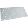 AERZETIX - C58310 - Set di 2 piastre di montaggio perforate 120x240x2mm con 72 fori - in acciaio zincato Z275 - fissaggio in metallo legno - colore argento