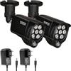 Tonton 8 LED illuminatore a infrarossi per videocamera, fino a 30 metri di visione notturna e impermeabile IP66 per la massima sicurezza, illuminatore per telecamere di sicurezza(2 pack)