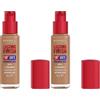 Rimmel London Lasting Finish 35H, 400 Natural Beige, fondotinta, lunga tenuta, idratante, formula vegana, alta coprenza, 30ml (Confezione da 2)