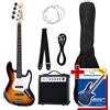 Rocktile Groover's Pack JB E-Bass Sunburst, Basso Rocktile Jazz-Style