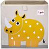 3 Sprouts - Scatole Porta Giochi - Contenitore Giochi Bambini - Portagiochi Bambini Contenitori - Rinoceronte