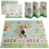 MIKMEL Tappetino da gioco per bambini (Strade/Animali, Grande)