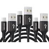 tigratigro Cavo USB C, [3Pezzi 2M] Cavo USB Type C QC 2.0 Nylon Ricarica Rapida per iPhone 16/15,iPad Pro Air,Samsung,Redmi,Huawei,Xiaomi,Google,Pixel, PS5, Drone, ecc