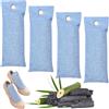 IATAHI Sacchetto Carbone bambù,4pcs Sacchetto Deodorante Naturale,Sacchetti di Purificazione Dell'aria,Carbone di Legna di Bambù Deumidificatore Naturale,Deodorante per Scarpe