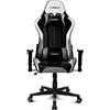 DRIFT GAMING Chair -DR175GRAY - Sedia da gioco professionale, similpelle, braccioli regolabili 2D, pistone classe 4, girevole, meccanismo a farfalla, cuscino lombare e cervicale, nero/bianco/grigio