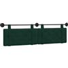 XHNIFBN Testiera sospesa in velluto, 170 x 55 cm, colore verde scuro, testiera imbottita con design a bottoni, include guide in metallo per fissaggio a parete