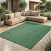 Jimri Tappeto per interni ed esterni, resistente alle intemperie, per balcone, terrazza, giardino, soggiorno, cucina, tappeto resistente ai raggi UV e all'acqua, misura: 80 x 150 cm, verde