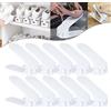 YUENFONG Portascarpe Regolabile 10 pezzi Portascarpe Regolabile, 3 Altezza Regolabile Antiscivolo in Plastica, per Organizzatore di Scarpe Scaffale Armadio, Bianco