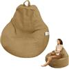 Yuragim Sacco Seduto Copertura 100x120 cm per Bambini e Adulti Senza Riempimento Poltrona Sacco con Cerniera Resistente Coprimaterasso Morbido per Camera da Letto, Soggiorno, Ufficio, Terrazza