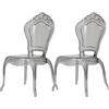 Biscottini Set 2 Sedie in Policarbonato - Sedia Cucina Soggiorno 53x50x97,5 cm - Poltrone Barocche Sala da Pranzo Camera da Letto - Poltrona in Plastica da Esterno Moderna Cerimonie