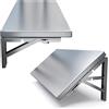 PQPQLI Tavolo Pieghevole da Parete in Acciaio Inox 304 - Tavolo Richiudibile Salvaspazio per Cucina, Lavanderia, Balcone e Piccoli Ambienti - Tavolo Multiuso Pesante e Resistente(50 * 30cm)