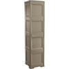 MA MAISON Armadio a Colonna in Plastica 40 x 43 x 164 cm con 4 Ripiani e 1 Anta - Mobile Verticale Salvaspazio per Organizzazione Casa (Wengé)