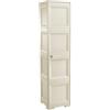MA MAISON Armadio a Colonna in Plastica 40 x 43 x 164 cm con 4 Ripiani e 1 Anta - Mobile Verticale Salvaspazio per Organizzazione Casa (Angora)