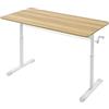 HIKUUER Scrivania regolabile in altezza, 120 x 60 cm, scrivania manuale, altezza regolabile 65 - 90 cm, tavolo da ufficio/soggiorno con portata 100 kg