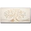 Giallobus - Quadro - 10 - Capezzale Moderno - Sacra Famiglia e Albero della Vita - Vintage - Tela Canvas Telaio Standard - 35x17,5 - Pronto da Appendere - Quadri Moderni per la casa