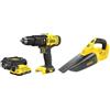Stanley FatMax V20 Kit Trapano a Percussione Aspirapolvere Batteria 18V 2.0Ah