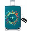 MosaiRudo Spessore Elastico Coperture per Valigie Applicare alla 18 ''-32 ''Valigie, Viaggio Luggage Trolley Case Suitcase Luggage Cover Protector (C2210, M)