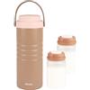 BÉABA, Refrigeratore Nomade Latte Materno,Conservazione 24h Senza Elettricità,Borsa Frigo Inox Doppia Parete, Tubi Refrigeranti 360°,Trasporto Conservazione Allattamento, 480 ml,Milk Cooler,Pralinato