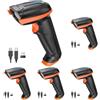 Tera 2D QR Lettore di Codici a Barre Senza Fili USB Cablato 1D 2D Wireless Barcode Scanner Codici a Barre Digitali/Stampati Funziona con Windows Mac Linux, D5100 (Confezione da 5)