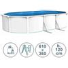 Piscina fuori terra in acciaio ACQUAMARINA bianca 610x360x120cm