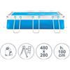 Piscina fuoriterra tubolari LAGUNA BASIC SENIOR 4,80x2,80 m - h.100 cm