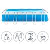 Piscina fuoriterra tubolari LAGUNA LARGE SENIOR 7,80x4,80 m - h.125 cm
