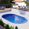 Piscina interrata ovale in acciaio NEWSKYBLUE 525-h.150cm-EASY