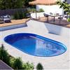 Piscina interrata ovale in acciaio NEWSKYBLUE 700-h.120cm-DELUXE