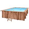 Piscina in legno fuori terra rettangolare JARDIN CARRE 470