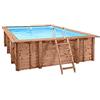 Piscina in legno fuori terra rettangolare JARDIN CARRE 6x4