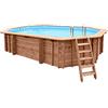 Piscina in legno fuori terra JARDIN 607 liner azzurro