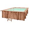 Piscina in legno fuori terra rettangolare JARDIN CARRE 470 sabbia