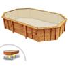 Piscina in legno indipendente ottagonale Riva 490 Liner sabbia