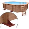 Piscina in legno fuori terra JARDIN PLATFORM 607 liner azzurro