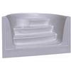 Scala monoblocco in vetroresina per piscina interrata colore grigio