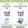 Kit regolazione PH piscina + Trousse di analisi del Cloro/pH