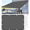 Woace Vela Ombreggiante Impermeabile 2x6.5M Tenda da Sole per Esterno Vele Ombreggianti Rettangolare Telo Parasole con Fune Occhiellato Protezione UV Tenda Vela per Giardino Balcone Terrazza Grigio scuro